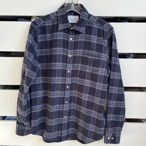 Portuguese Flannel Blue Grey Plaid Shirt